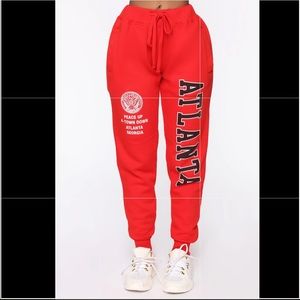 Women’s red sweatpants